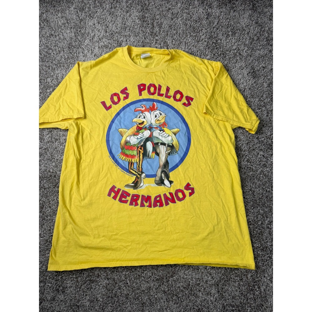 Breaking Bad Los Pollos Hermanos 2010 T Shirt XL Port & Company Yellow